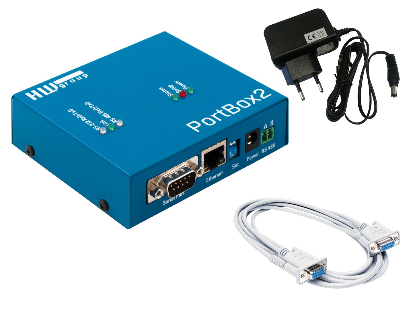 Převodník linek RS-485/232 na Ethernet - PortBox2 set